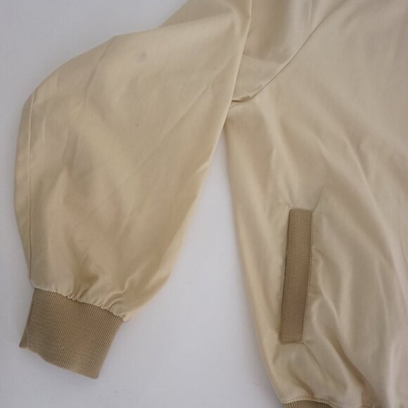 Vintage '80s General Motors Beige Zip Up Bomber Style Jacket XL By Holloway - Picture 9 of 11